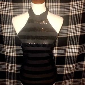 Black sequin top